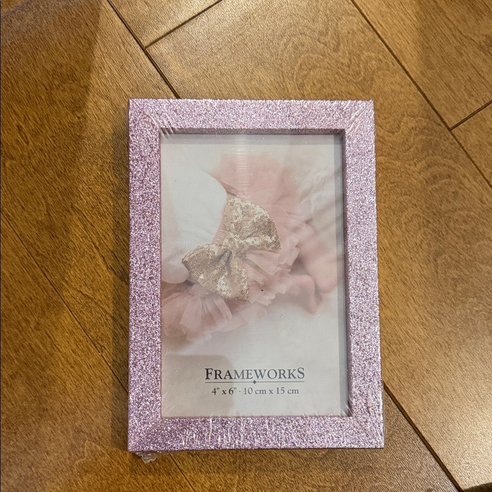 Pink Sparkly Picture Frame 4”x 6”
